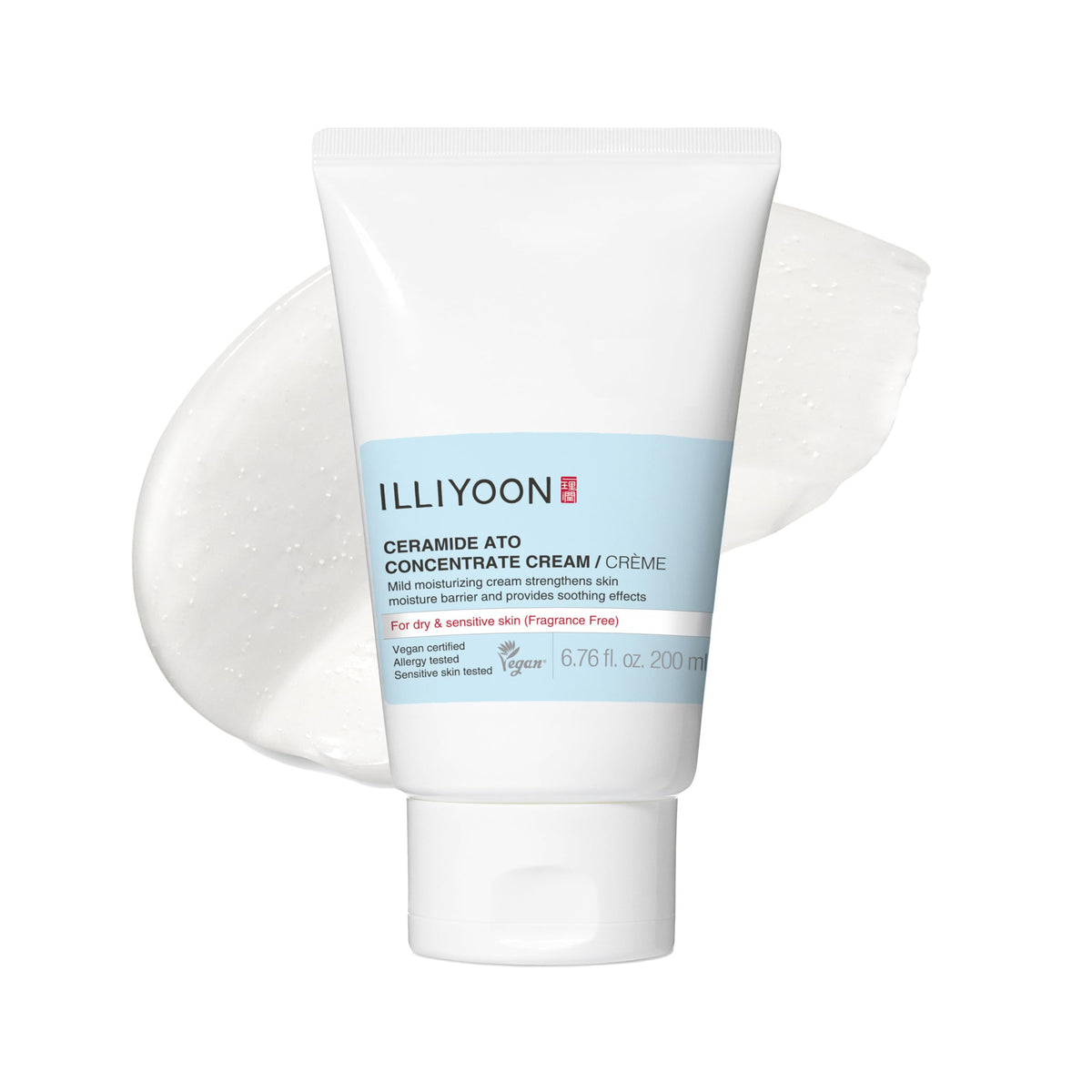 Illiyoon Crème Concentrée Céramide Ato – bouteille montrant hydratation durable.