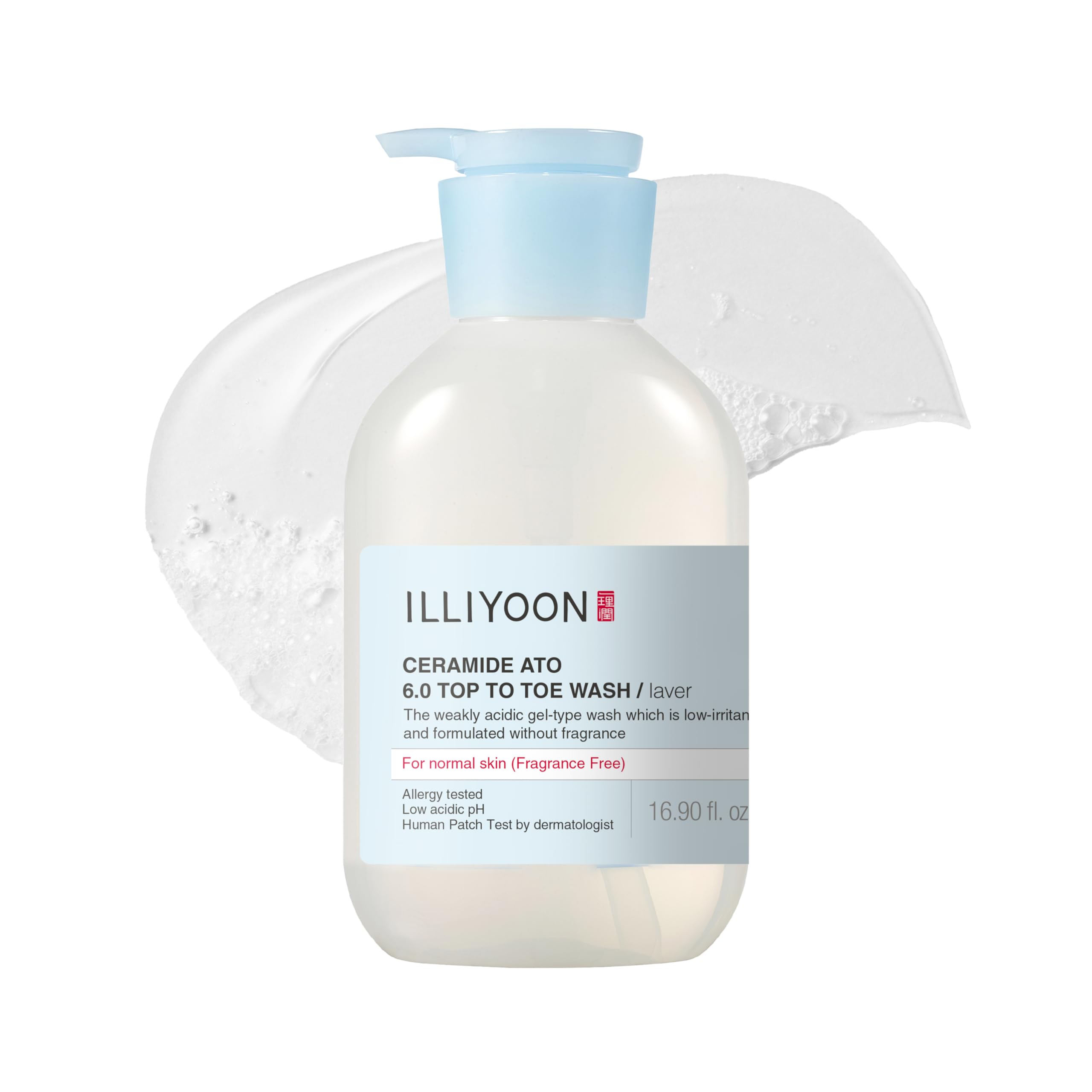 Illiyoon lave-bébé en bouteille 500 ml: douceur pour peau sensible.