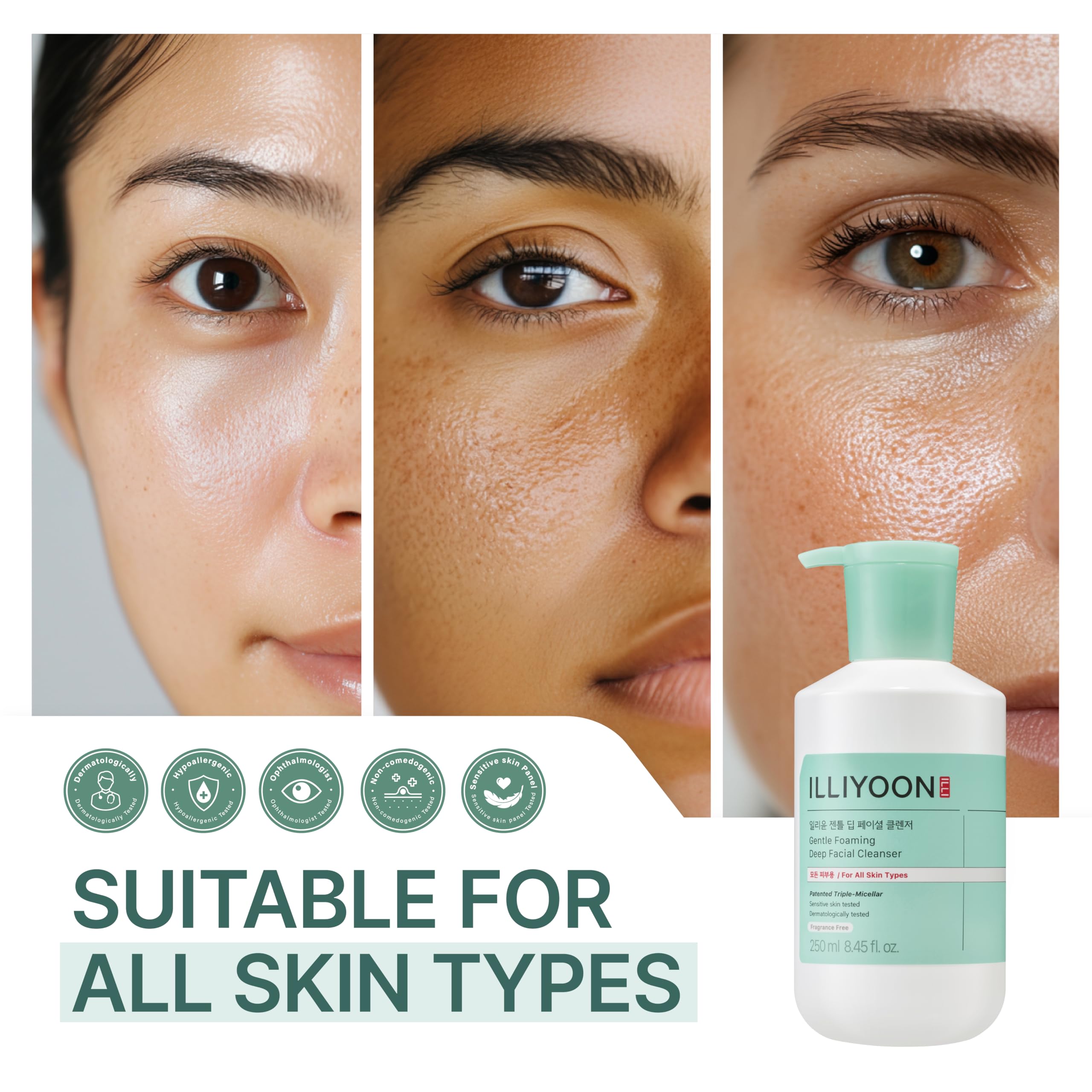 Illiyoon nettoyage doux yeux sans irritation