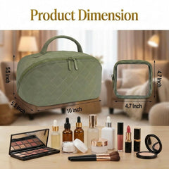 Illuminate sac-maquillage: cinq compartiments pour organiser cosmétiques et outils efficacement.