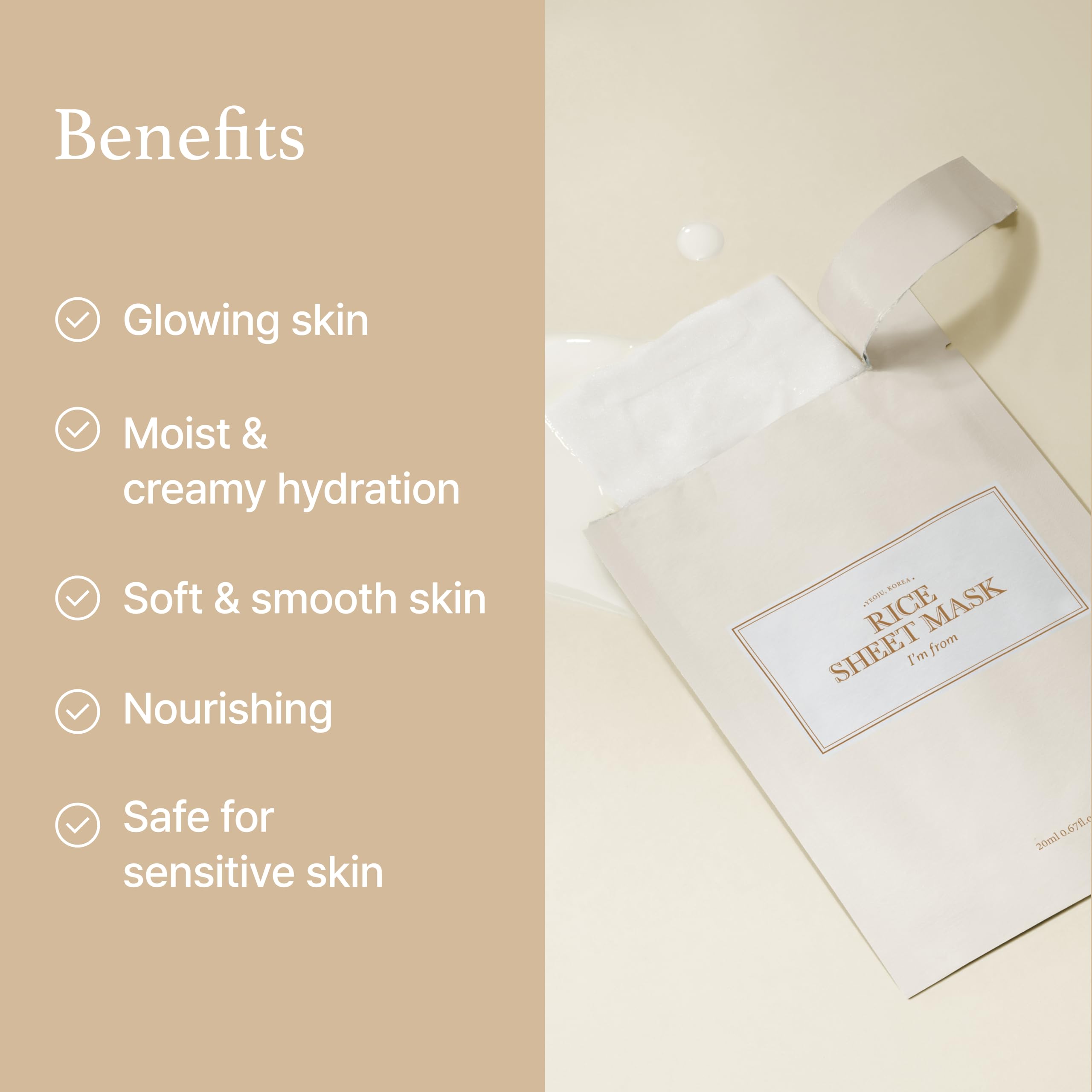 I'm from Masque-feuille-riz – Niacinamide et Adenosine pour teint plus uniforme.