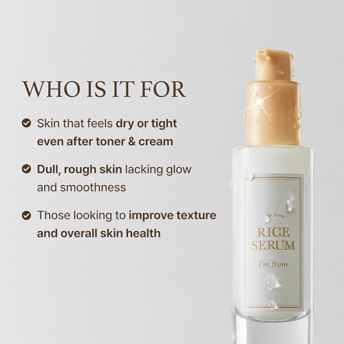 I'm from Rice Serum – peau lumineuse après l'application sans sensation lourde.
