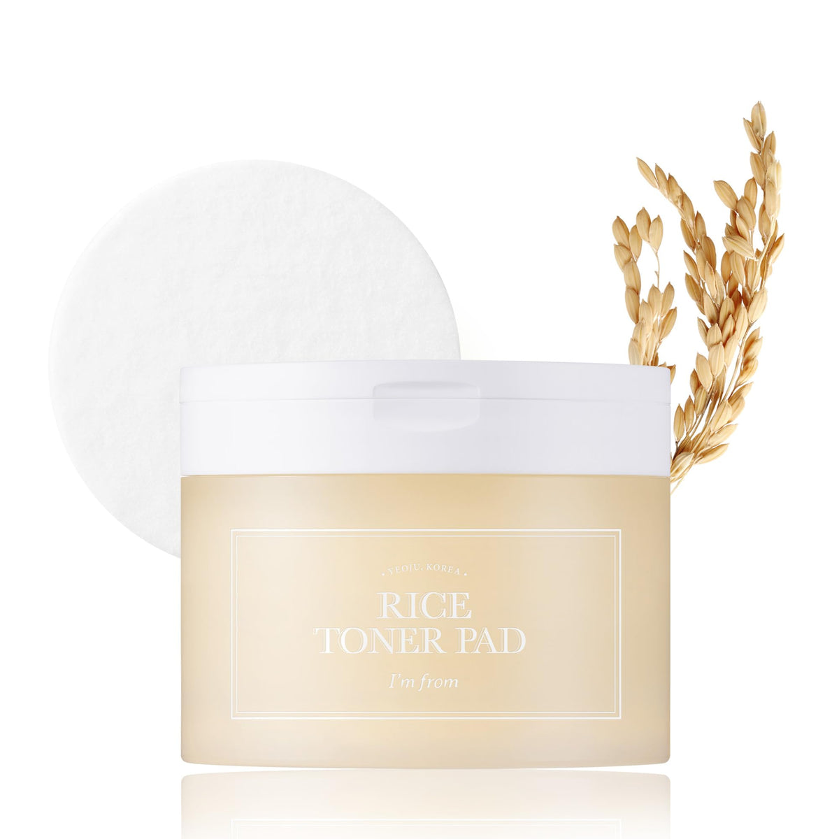 Im From Rice Toner Pads emballage clair, facile à repérer pour démarrer votre routine.