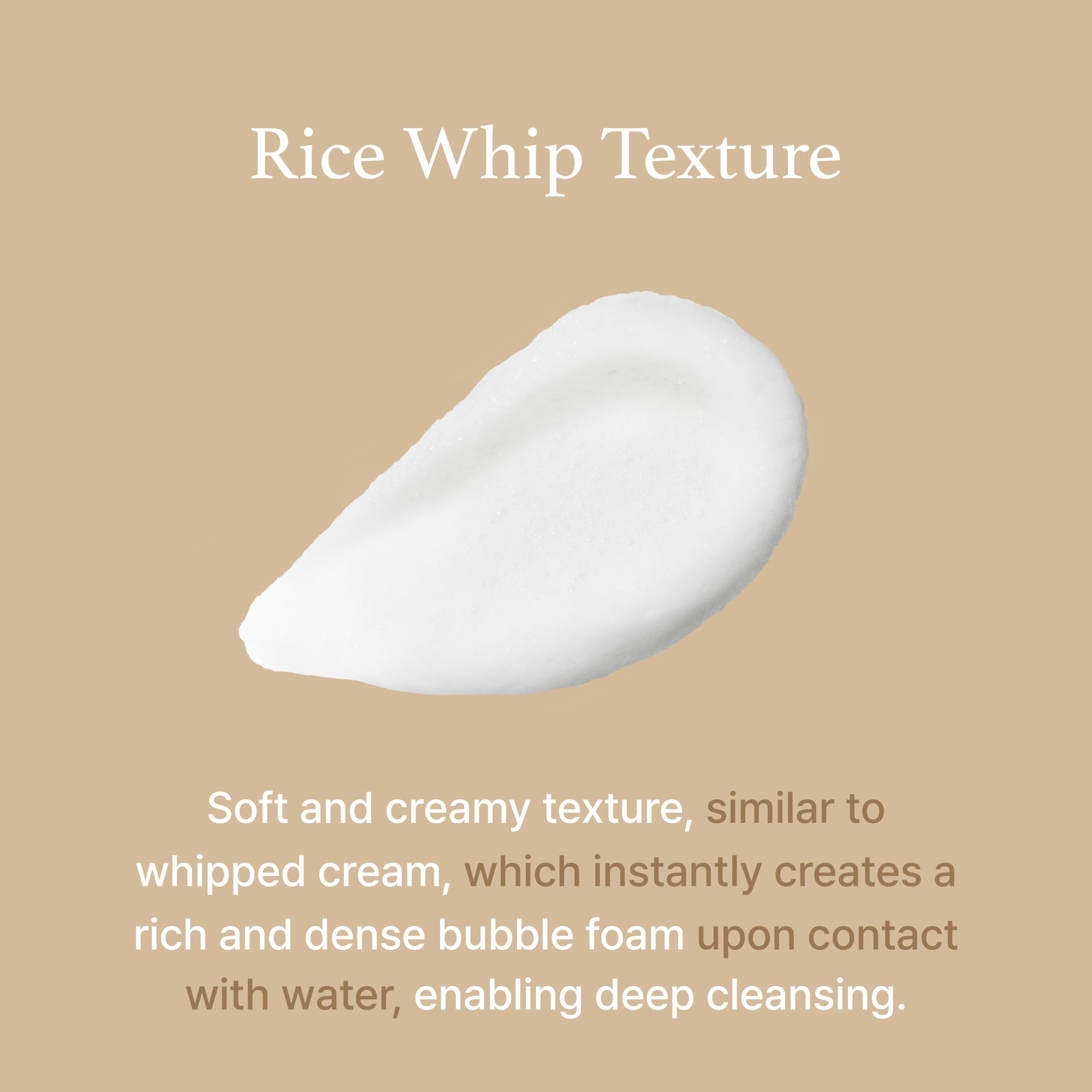 I'm From Rice Whip Crème Mousse: texture crémeuse prête à l'emploi.