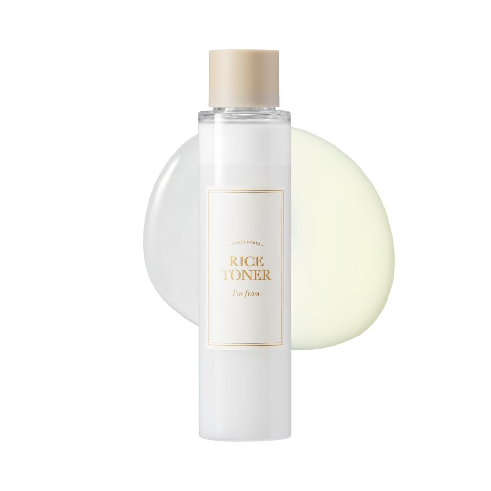 Tonique Rice d'I'm From, bouteille et mélange prêt pour hydrater la peau.