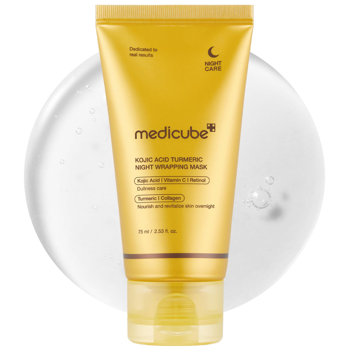 Medicube Masque enveloppant nocturne à l’acide kojique et curcuma – Éclat et peau lumineuse au réveil
