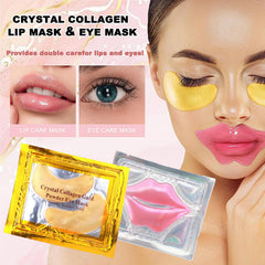 Eqimznv — 32 Paires Masques Yeux & Lèvres, Gel 24K Cristal, Hydratation et Ridules