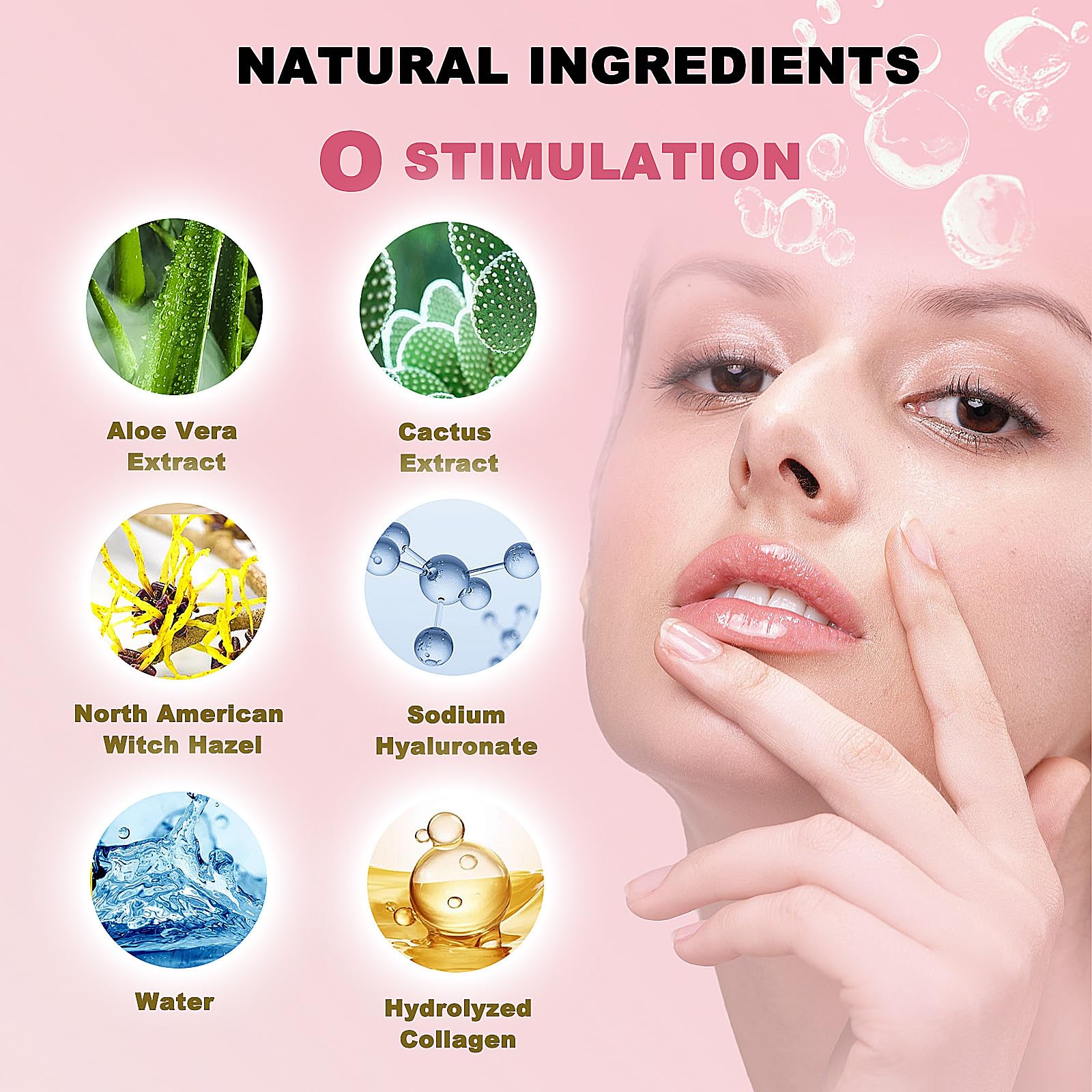 Eqimznv — 32 Paires Masques Yeux & Lèvres, Gel 24K Cristal, Hydratation et Ridules