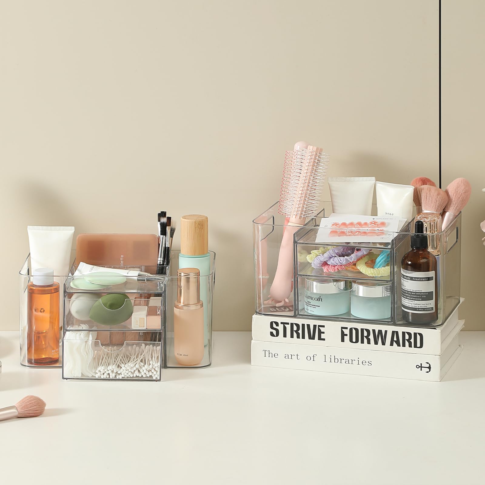 Imakmasion compartiments-hauts-ouverts, rangement clair pour brosses et sprays.