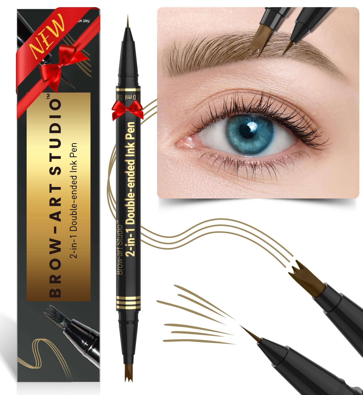 iMethod crayon sourcils 2 en 1, double-tête pour traits naturels