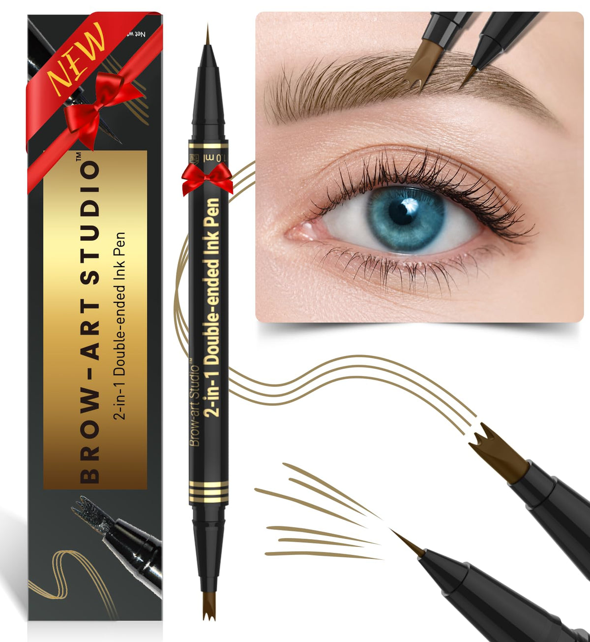 iMethod crayon sourcils 2 en 1, double-tête pour traits naturels
