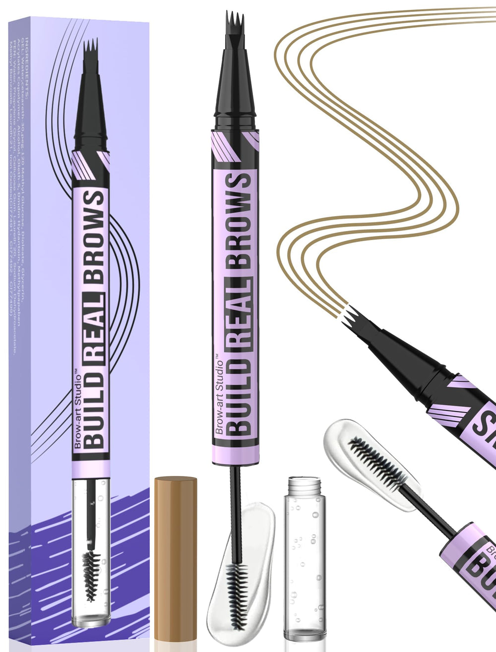iMethod crayon-sourcils 4-brins, traits naturels et précis pour un regard renforcé