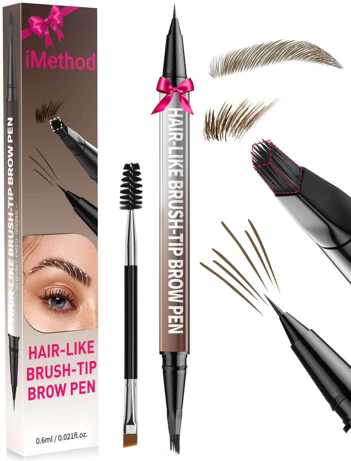 iMethod Crayon Sourcils avec Brosse pour contours nets et naturels