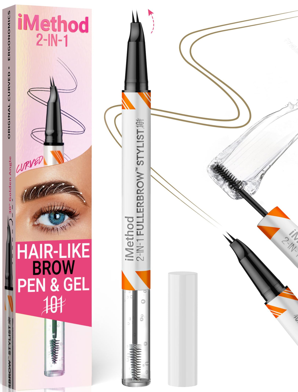 iMethod crayon sourcils courbe: tracés fins et naturels.