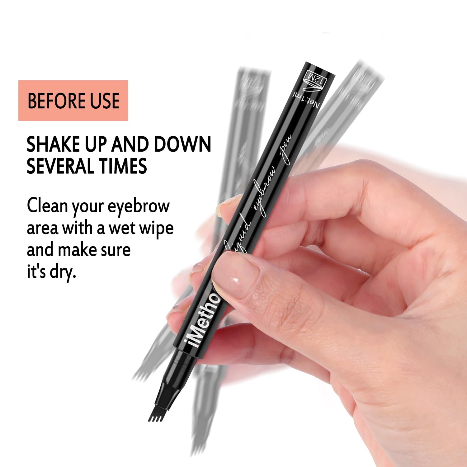 iMethod Eyebrow Pen utilisation facile et précision grâce à la micro-fourche