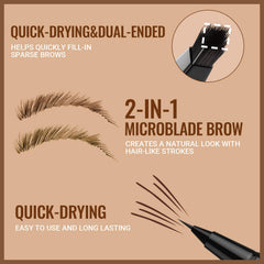 iMethod Eyebrow Pen avec pinceau fin pour tracé précis des sourcils.