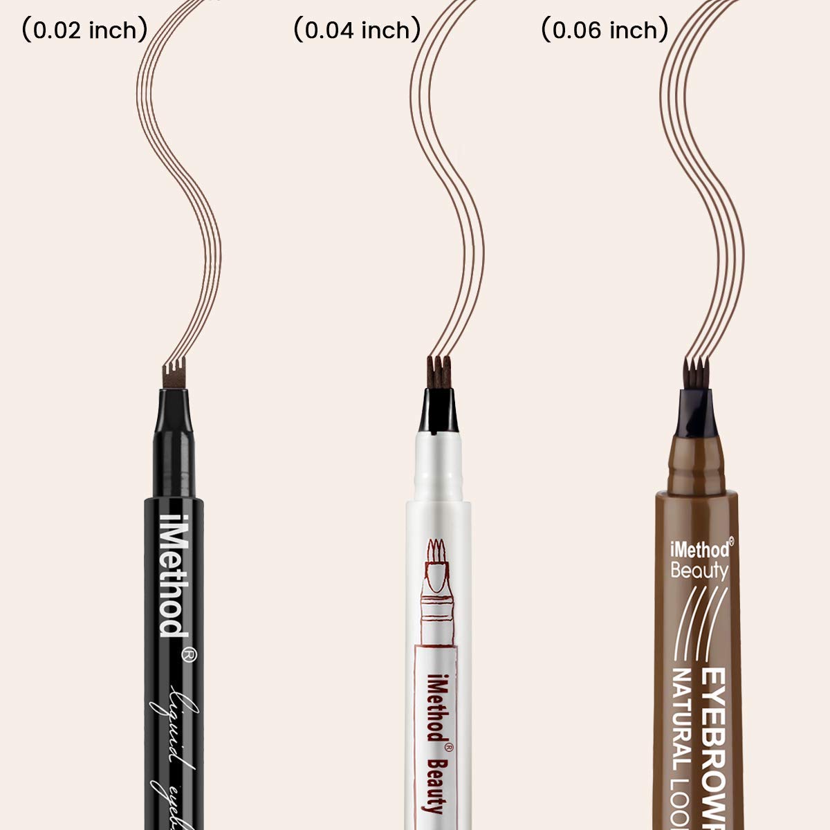 Stylo sourcils iMethod: cap et pointe bien alignés