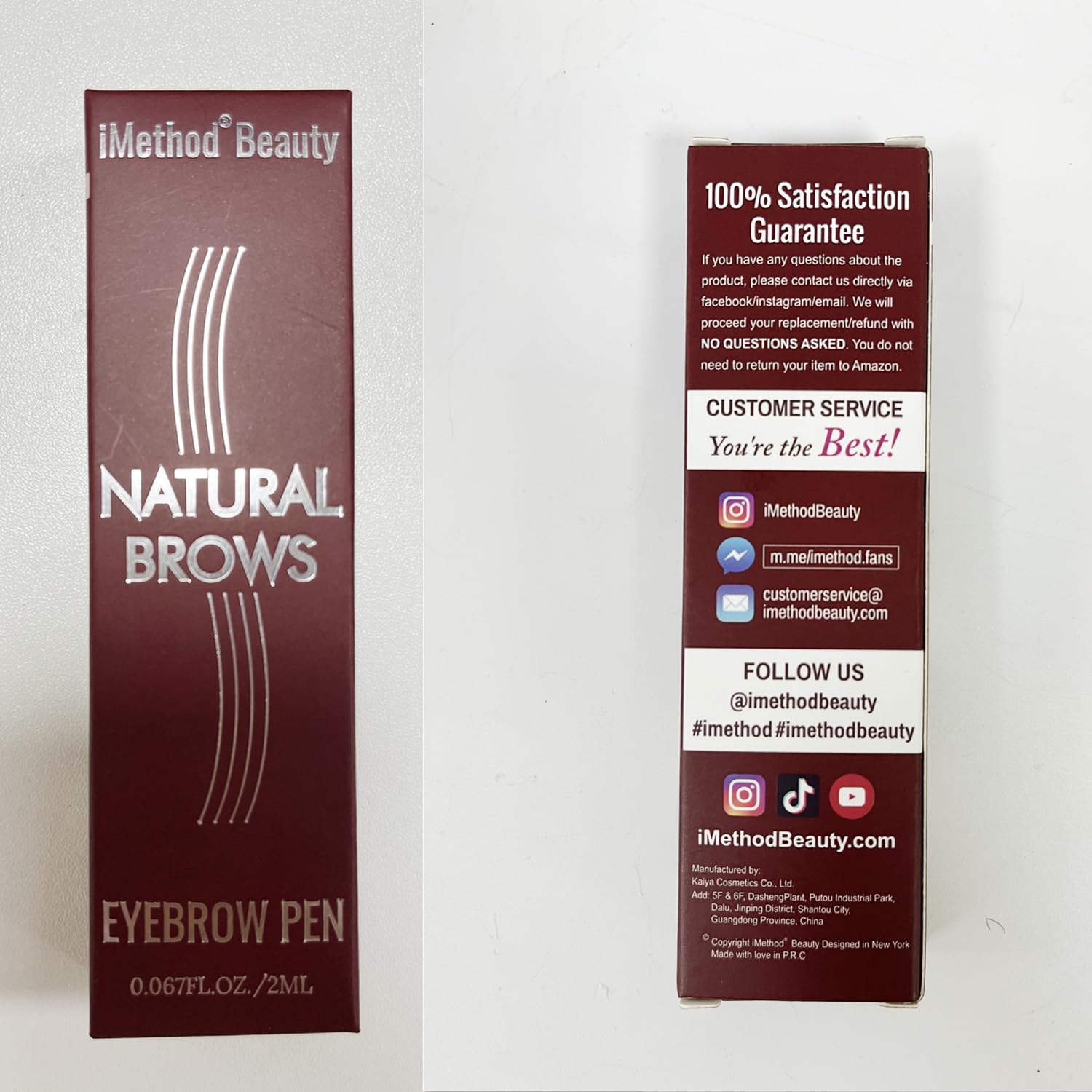 Stylo sourcils iMethod: couleur brun foncé adaptée