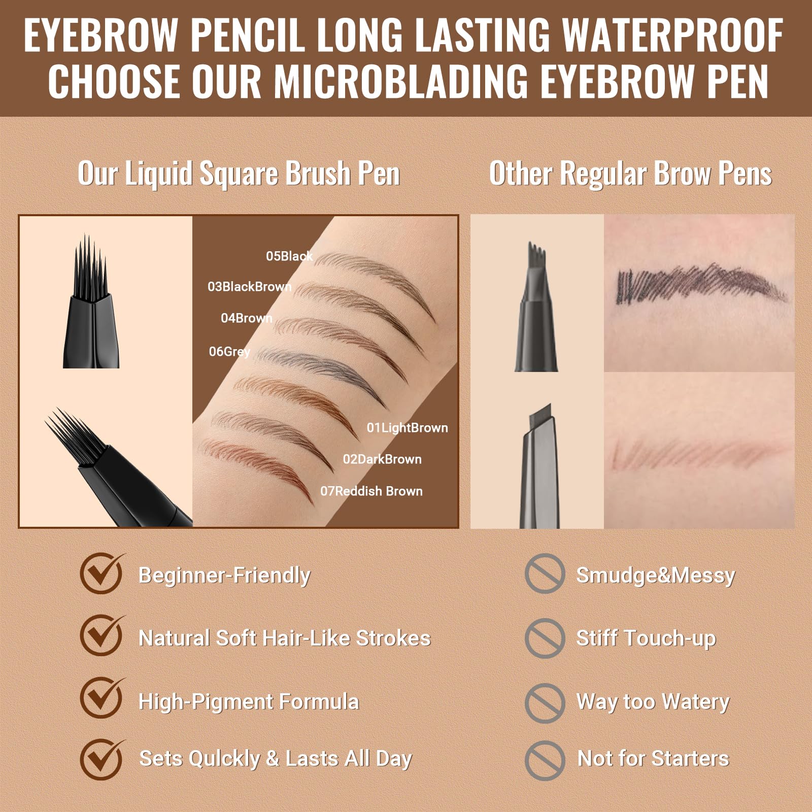 iMethod Eyebrow Pen couleur longue tenue pour un look durable.