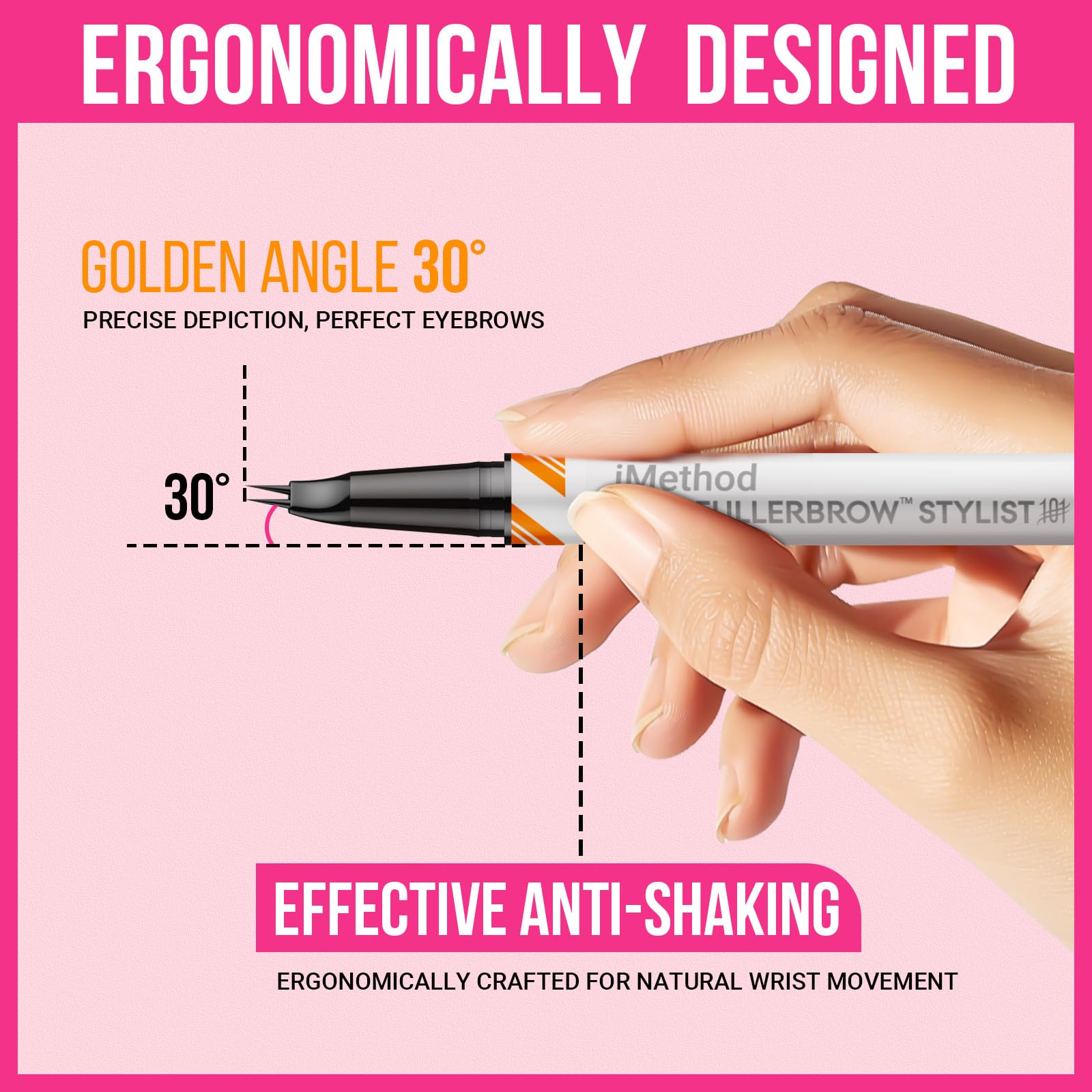 iMethod gel clair fixe les sourcils avec volume léger.