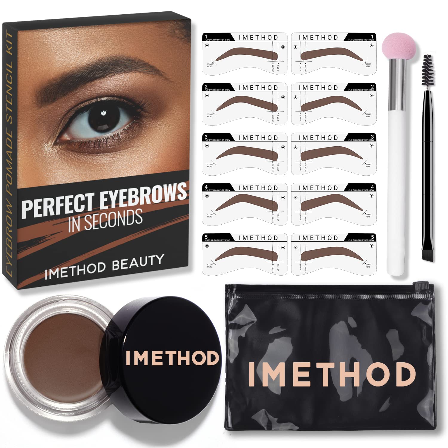 iMethod kit sourcils tampon-pochoirs: définition rapide et symétrie durable