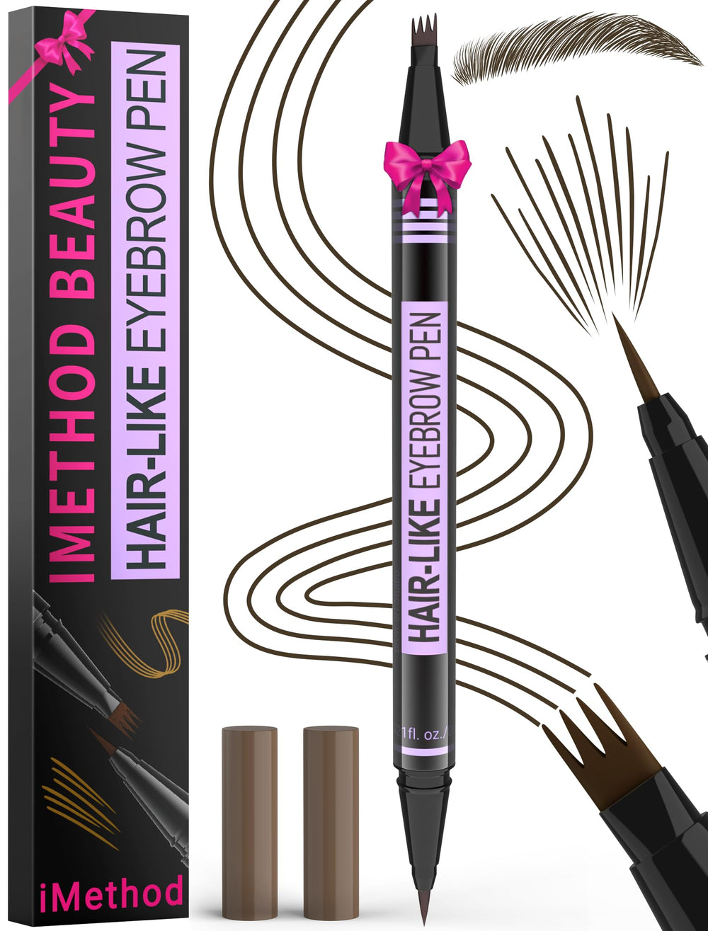 iMethod sourcil crayon magique 4 fourchettes pour traits fins et réalistes