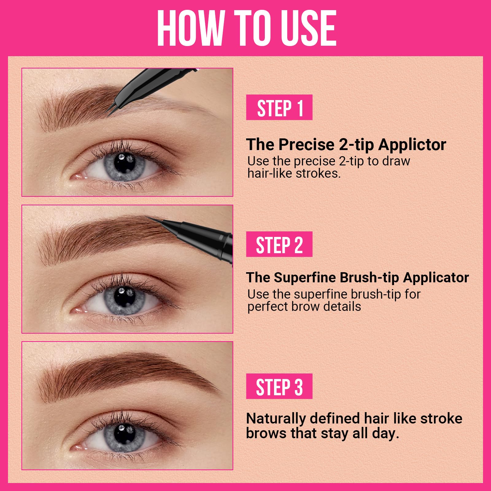 iMethod Sourcils Format Compact: packaging léger et pratique pour les retouches.