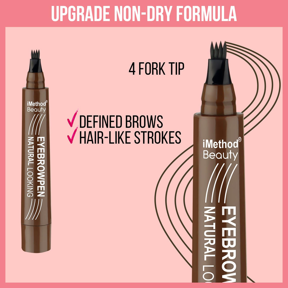 Traits cheveux réalistes créés par la pointe fourche pour sourcils plus fournis.