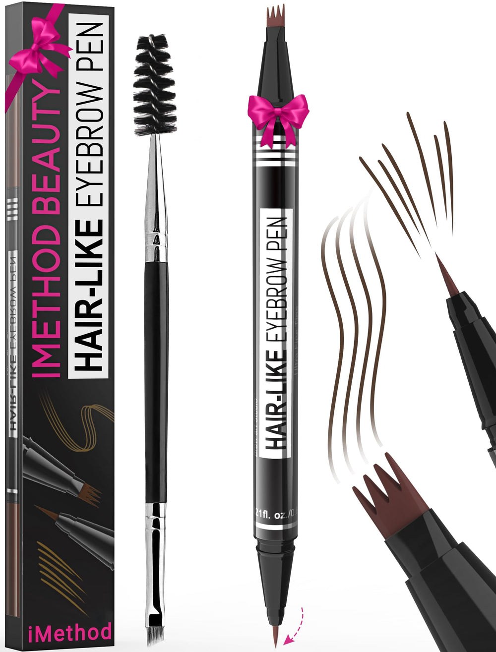 iMethod sourcils-stylo-2-en-1 pour traits fins et naturels.