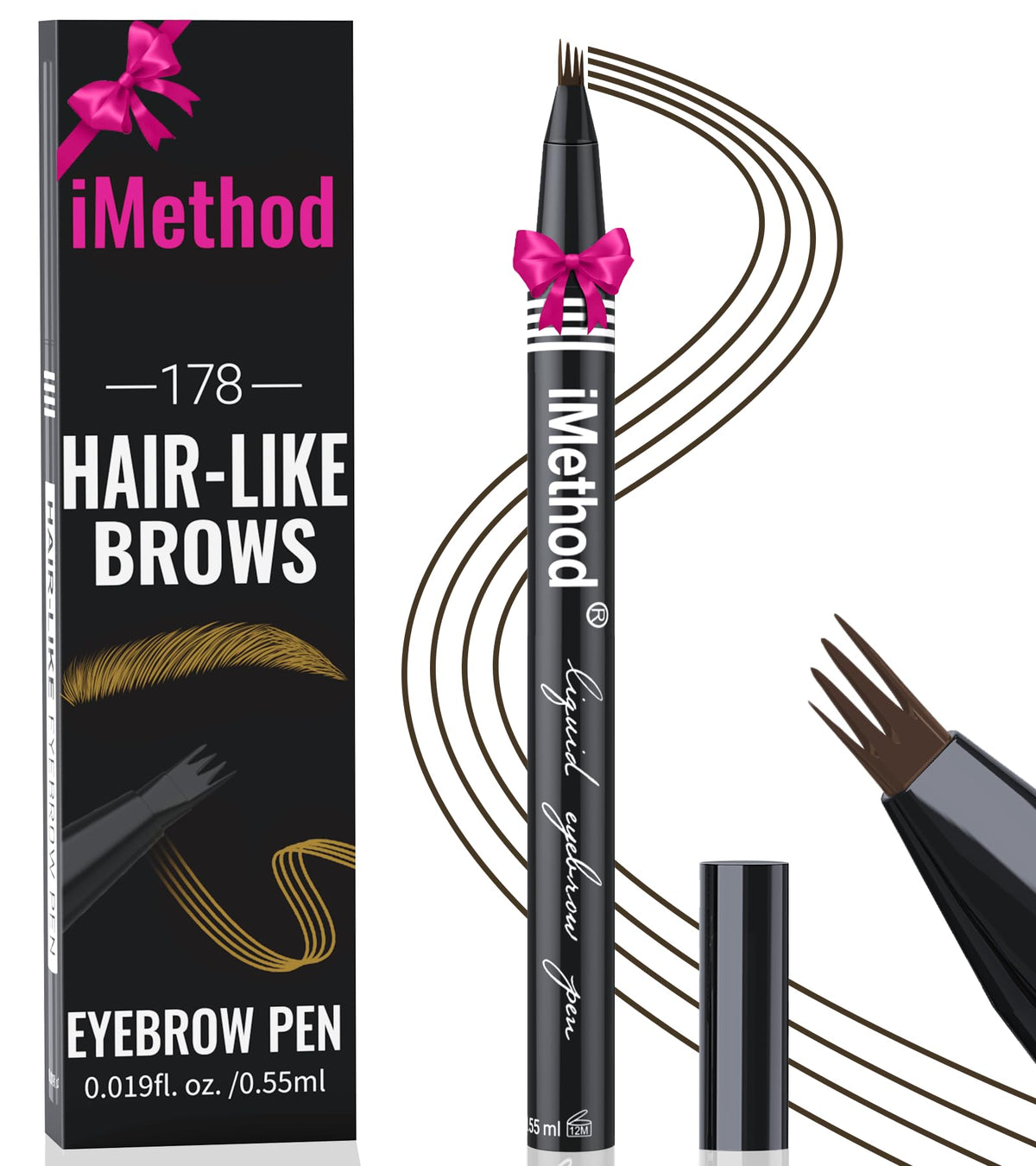 iMethod stylo sourcils Micro4Fork : trait ultra fin pour un rendu réaliste.