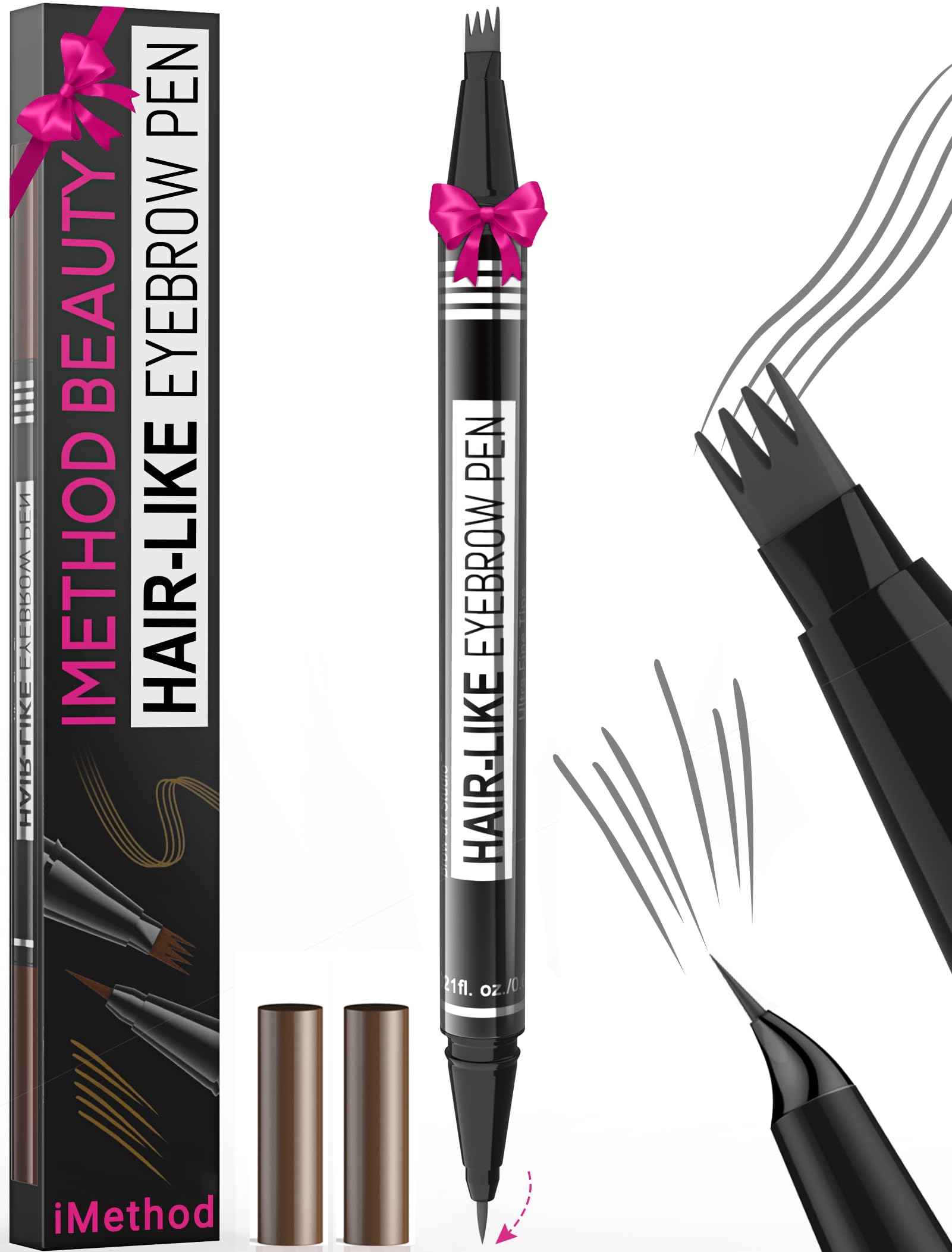 iMethod Microblading Sourcils: pointe quadri-branche pour traits fins et réalistes.