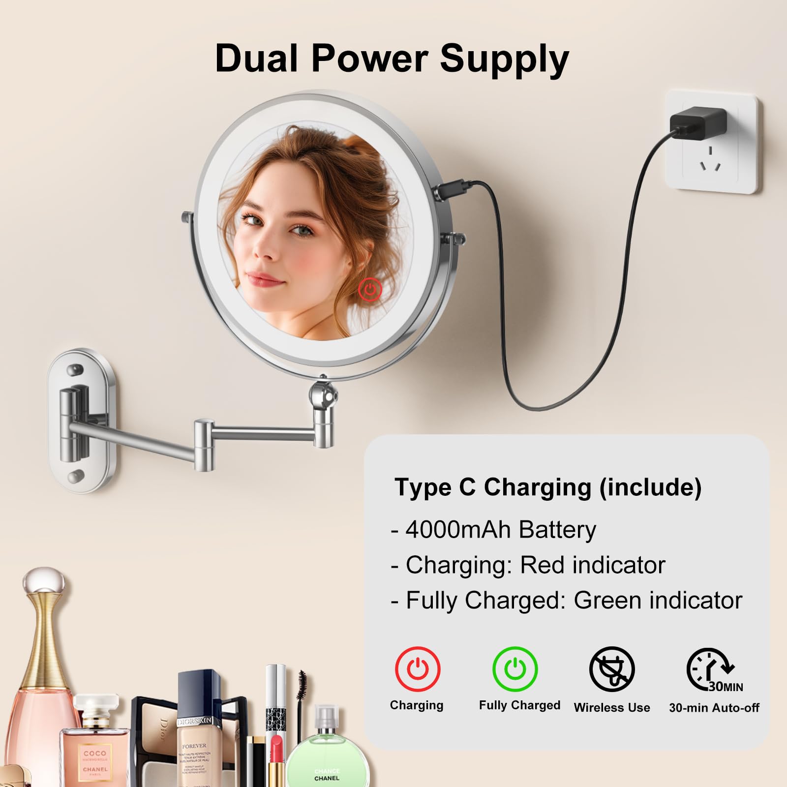 IMIKONA batterie rechargeable 4000mAh pour utilisation sans fil