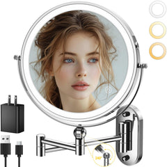 IMIKONA miroir maquillage mural 9 pouces lumineux avec éclairage intégré
