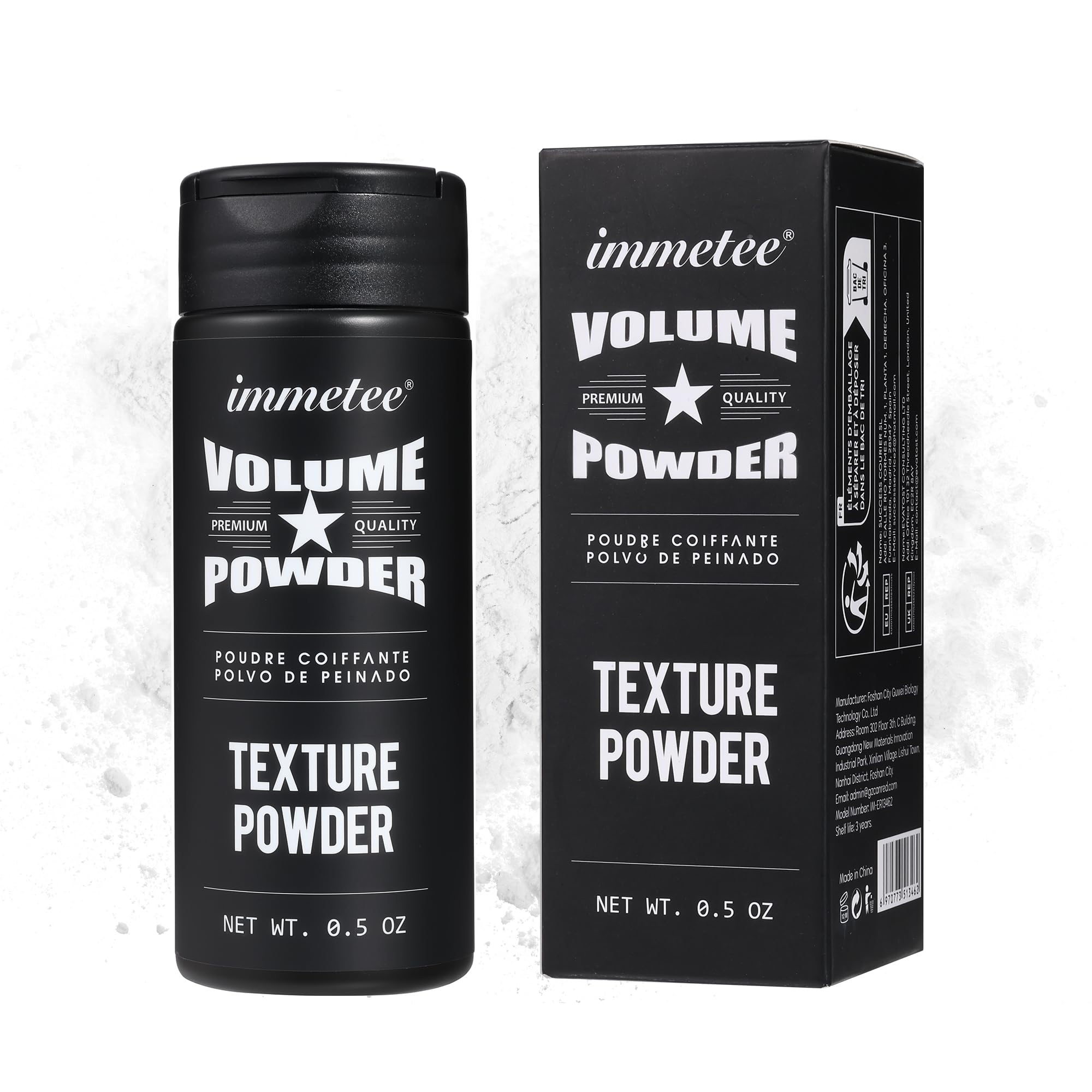 Immetee Poudre Volume Cheveux: application directe sur cheveux secs pour un volume naturel.