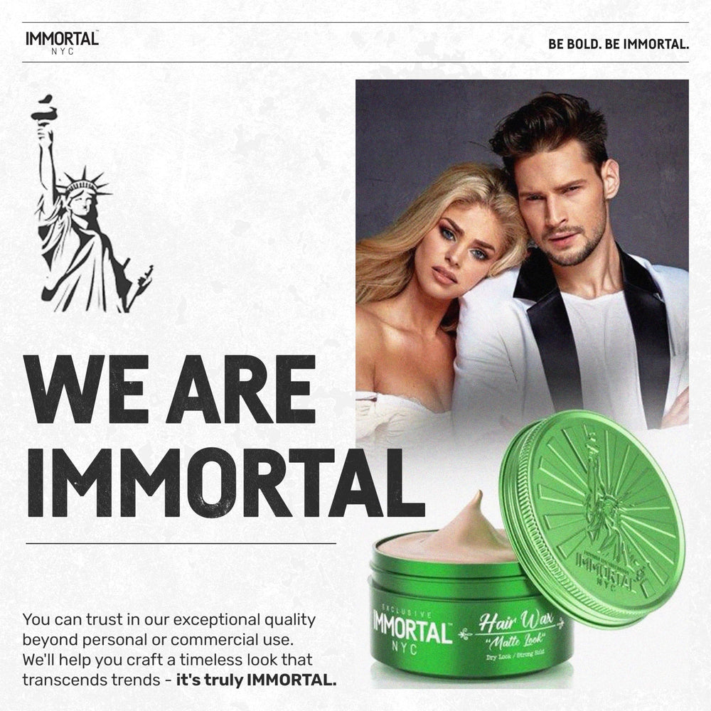 Immortal NYC emballage élégant et pratique pour le rangement.