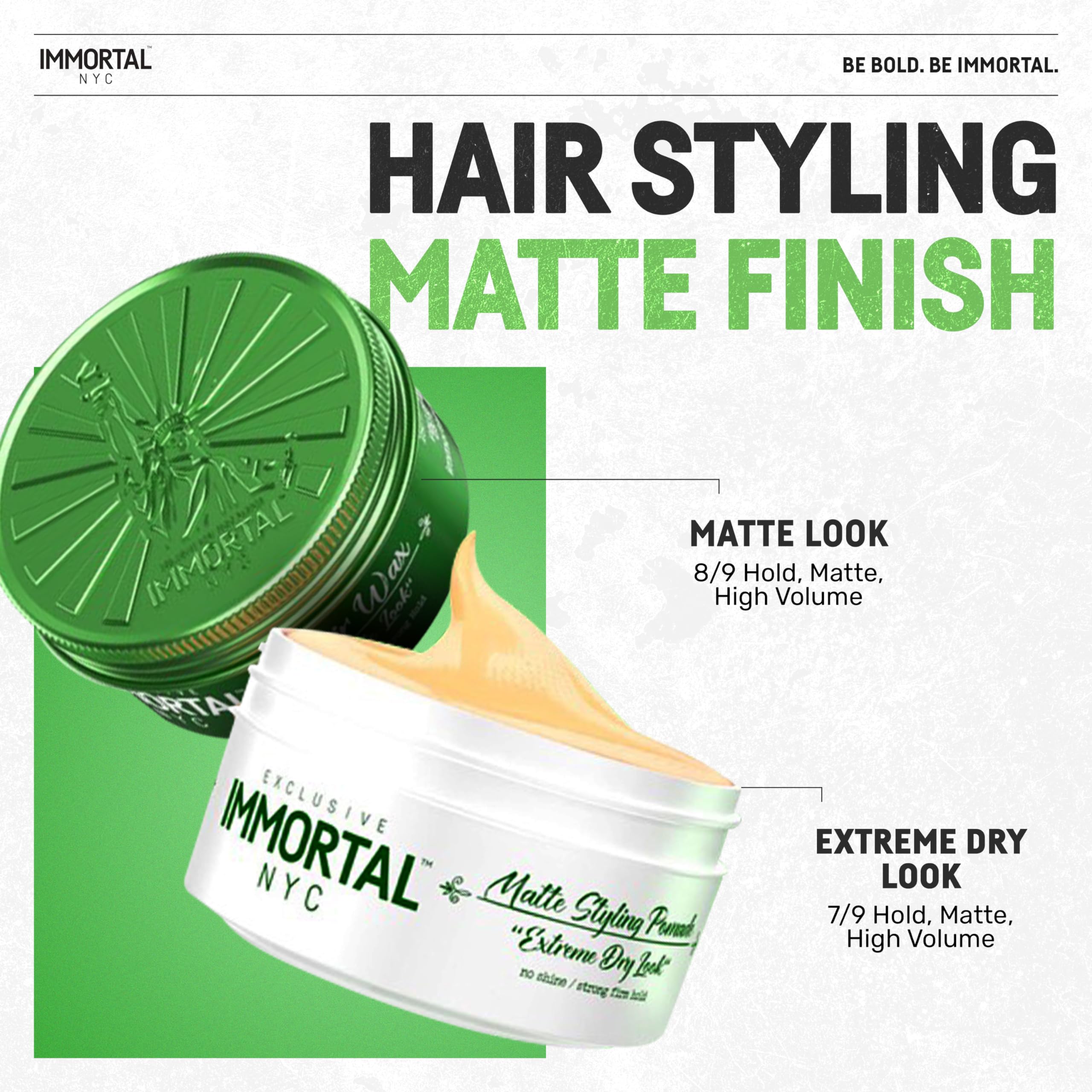 Immortal NYC Matte Styling Extreme Dry Look Pomade washout proves easy rinsing.