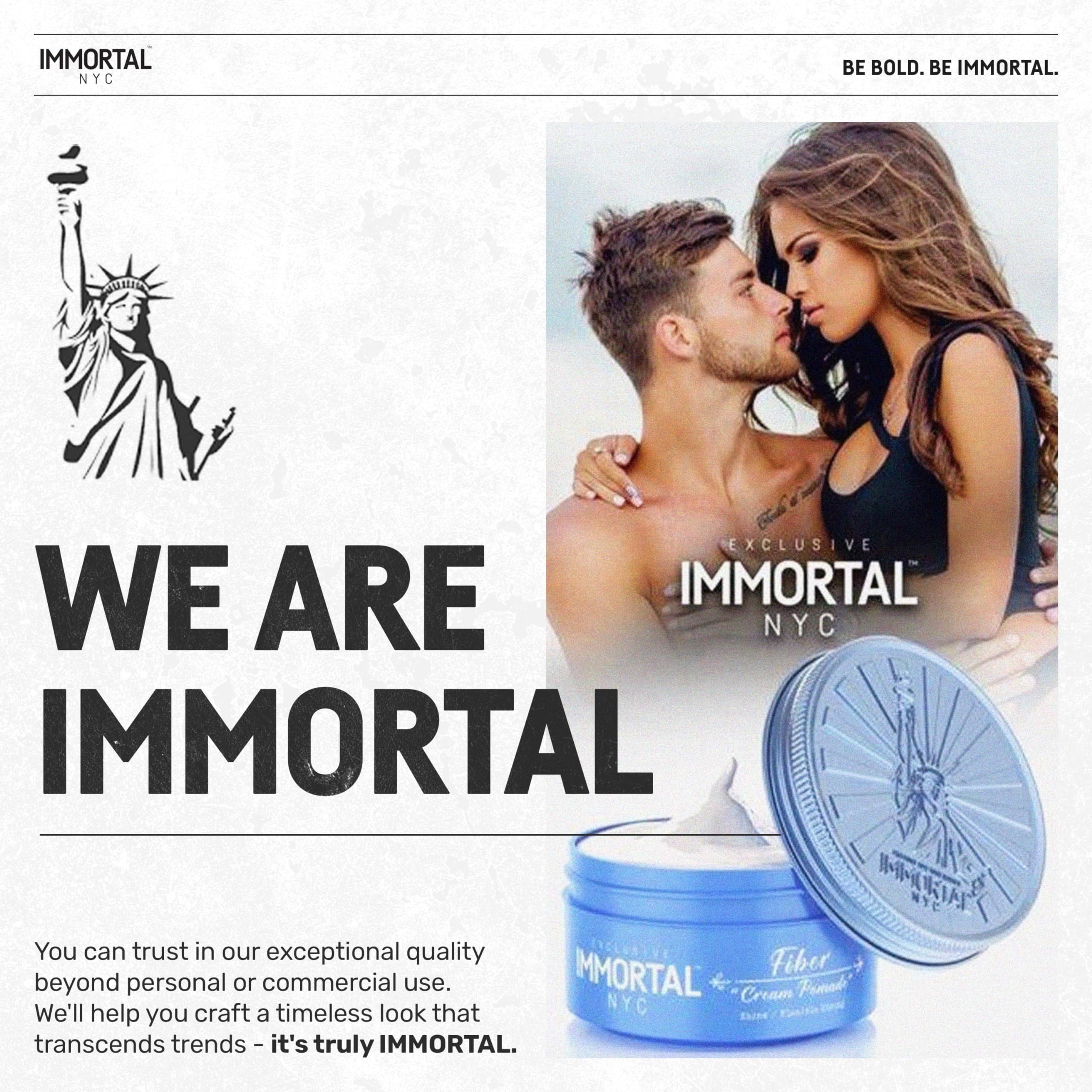 Immortal NYC Fiber Cream Pomade offers a subtle fragrance.