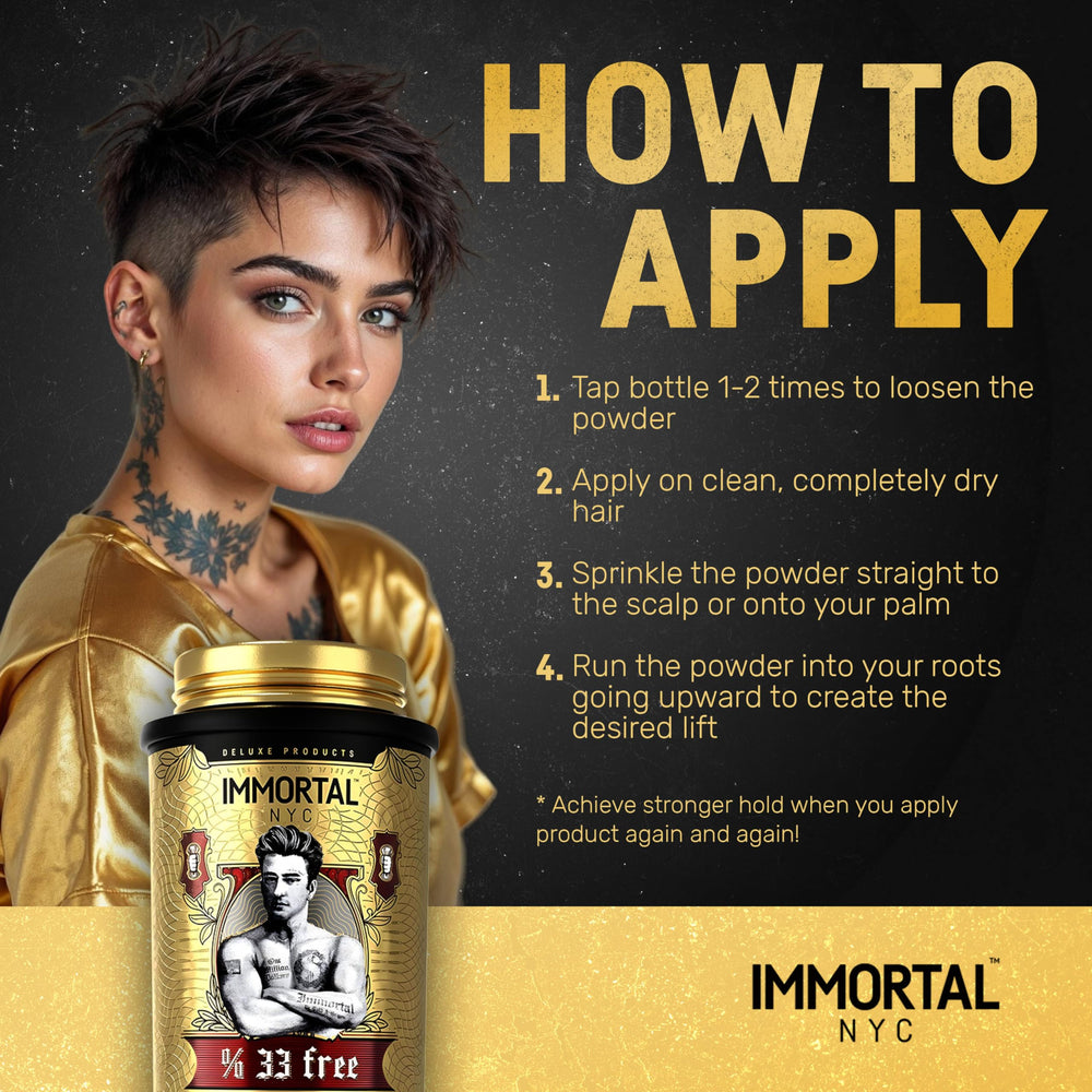 Immortal NYC One In A Million Dollars, poudre-lavage-facile: se retire facilement à l’eau.