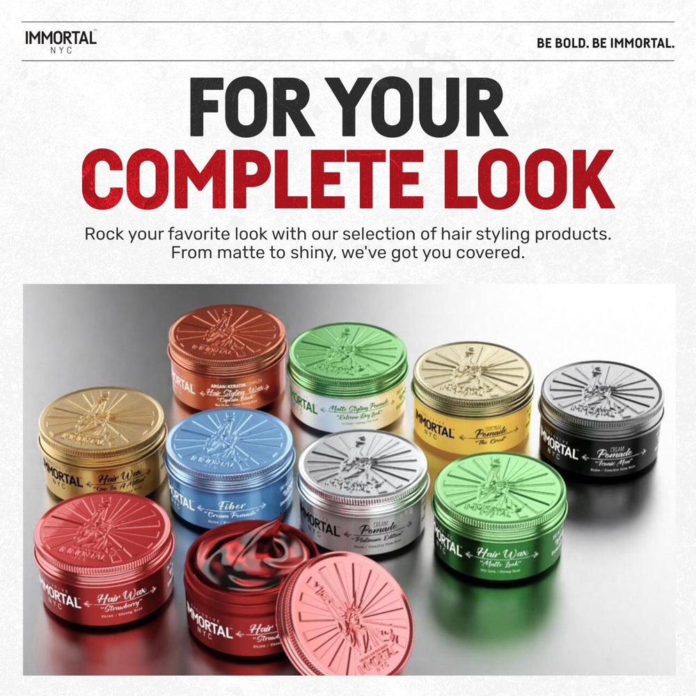 Immortal NYC Strawberry Hair Wax water-based formula supports easy wash-out.