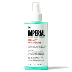 Imperial Barber Bergamote Après-Rasage: bouteille rafraîchissante qui hydrate et apaise la peau
