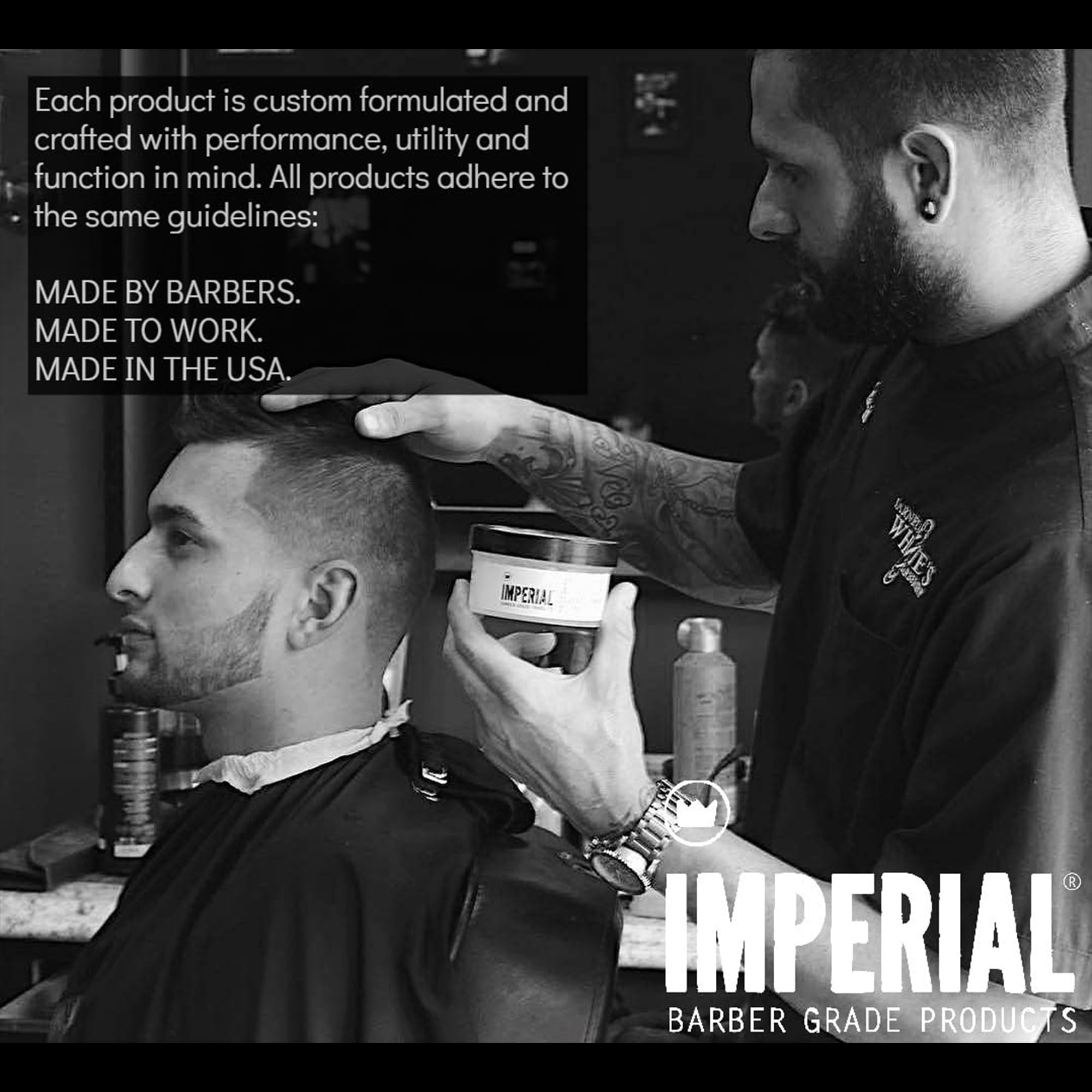 Pomade Imperial Classic, rinçage-propre : se rince aisément sans résidu.