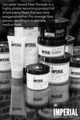 Imperial Fibre Pomade, apporte texture et souplesse sans alourdir les cheveux.
