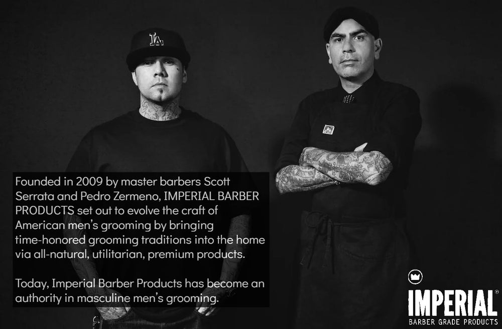 Imperial Fibre Pomade sur cheveux légèrement humides pour un résultat plus net.