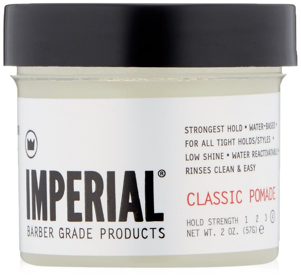 Pomade Imperial Barber Classique, pot 2oz — tenue fiable et rinçage facile.