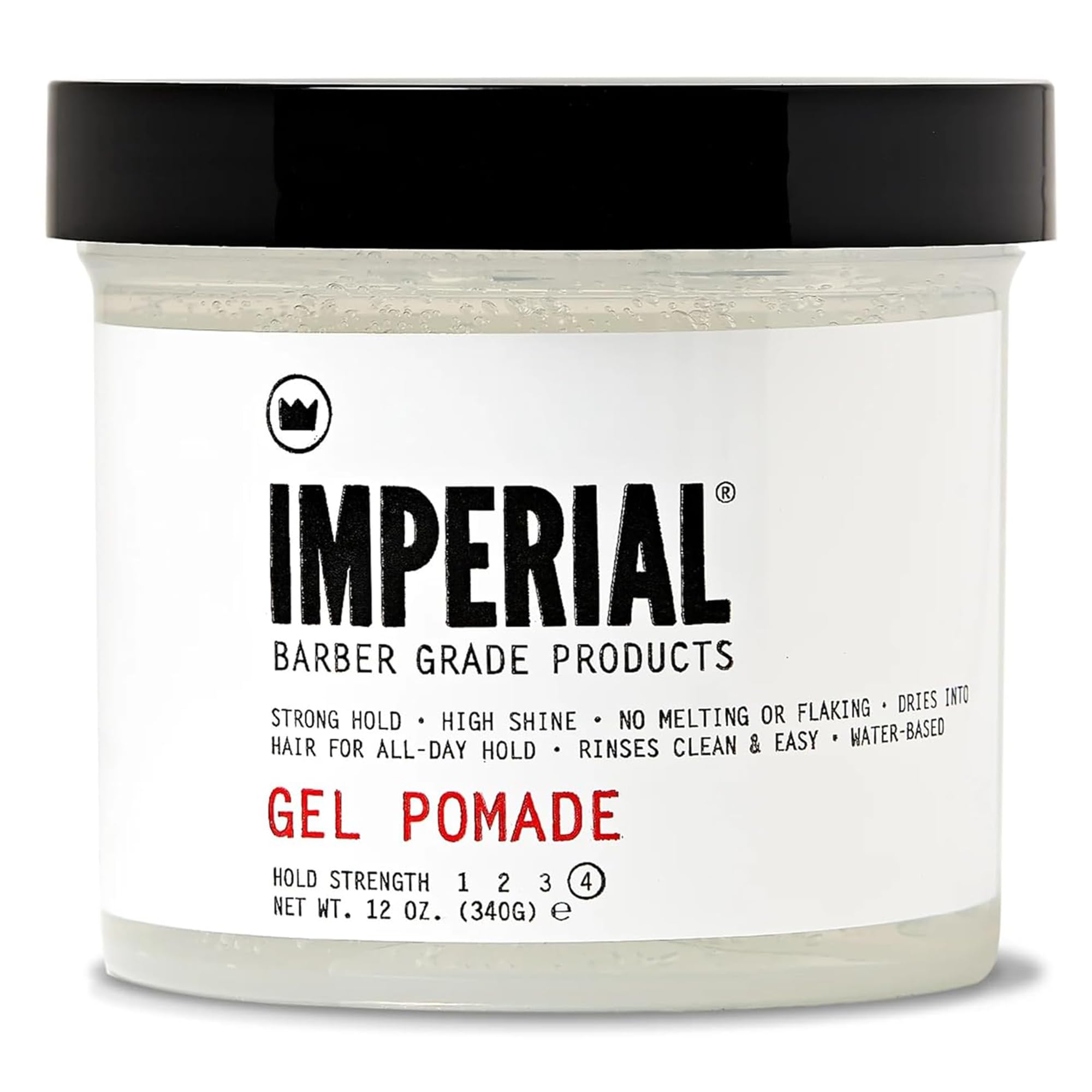 Imperial Gel Pomade bouteille 340 g offrant tenue durable et rinçage facile.
