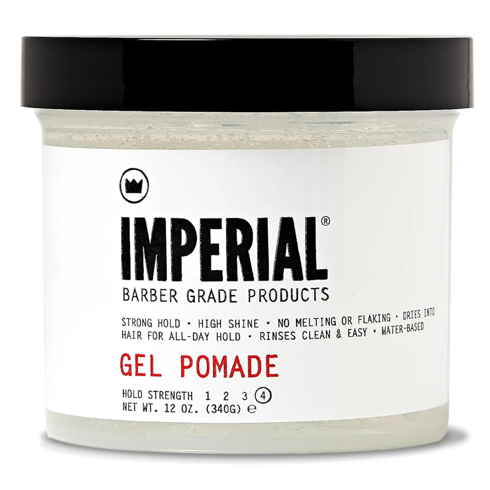 Imperial Gel Pomade bouteille 340 g offrant tenue durable et rinçage facile.