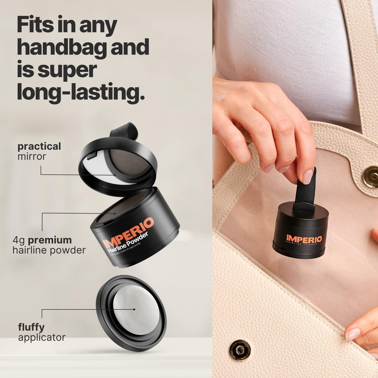 IMPERIO format-compact: design portable pour usage en déplacement.