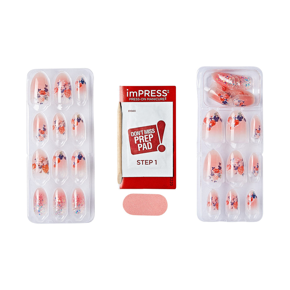 imPRESS LoveShackFancy Citrus Candy, application sans colle pour gagner du temps