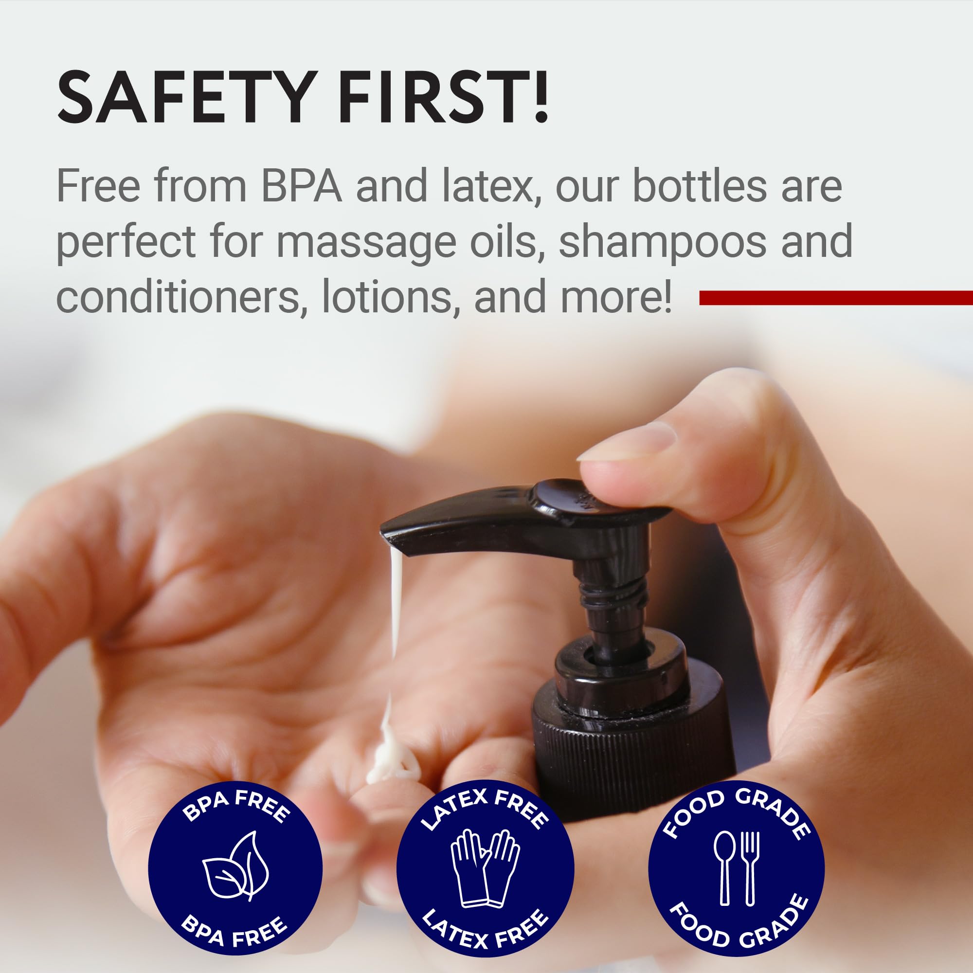 IMPRESA flacon pompe lotion multiusage opaque 8oz: idéal pour divers produits