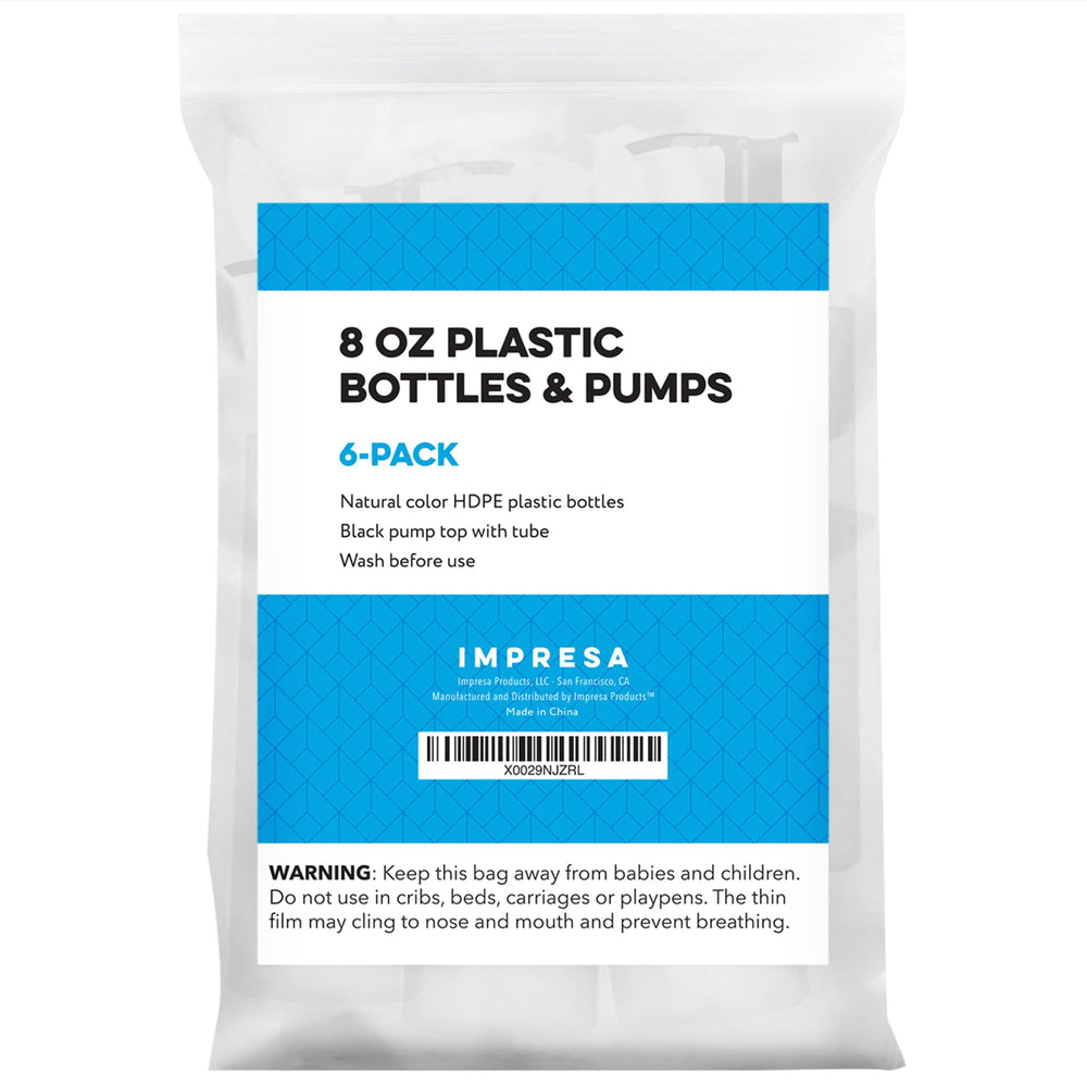 IMPRESA flacon pompe lotion plastique opaque 8oz: solution hygiénique pour soins quotidiens